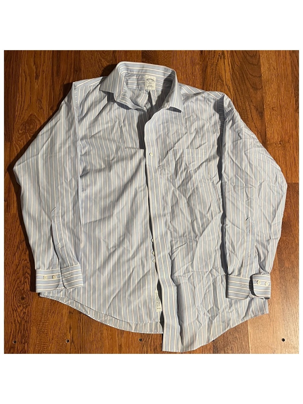 Brooks Brothers 346 Mens Slim Fit Blue White 16.5 4/5